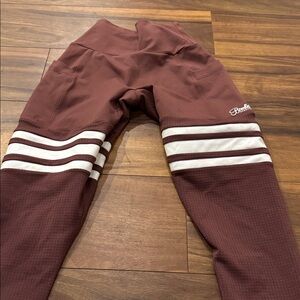 Bombshell Sportswear Brown and White Leggings